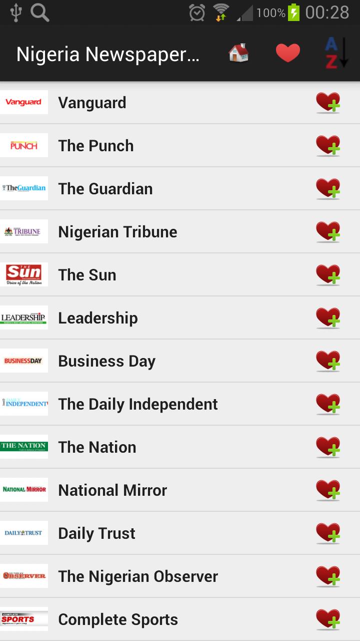 Nigeria Newspapers and News