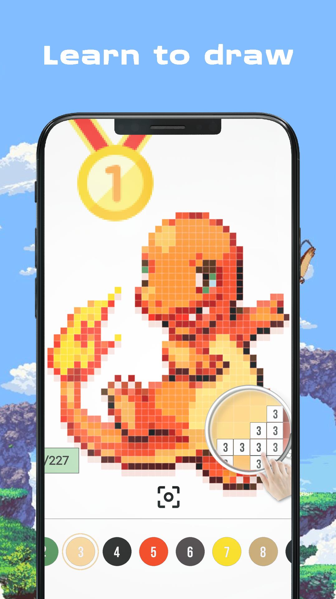 Color by Number - Pokees