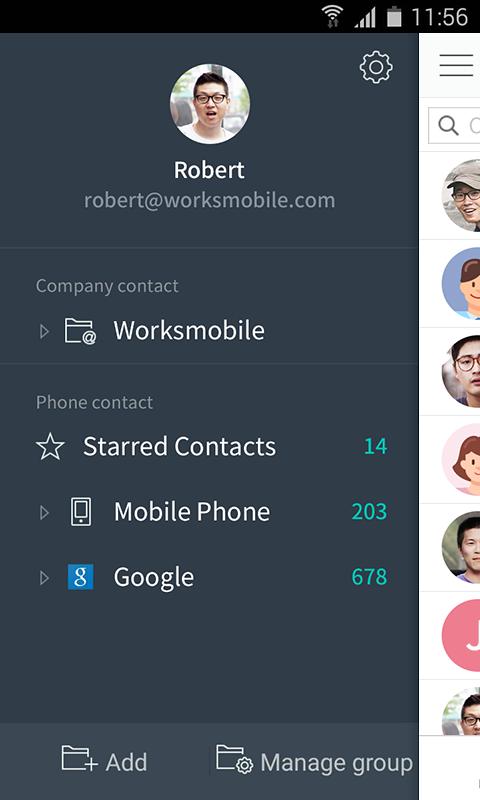Works Mobile Contacts