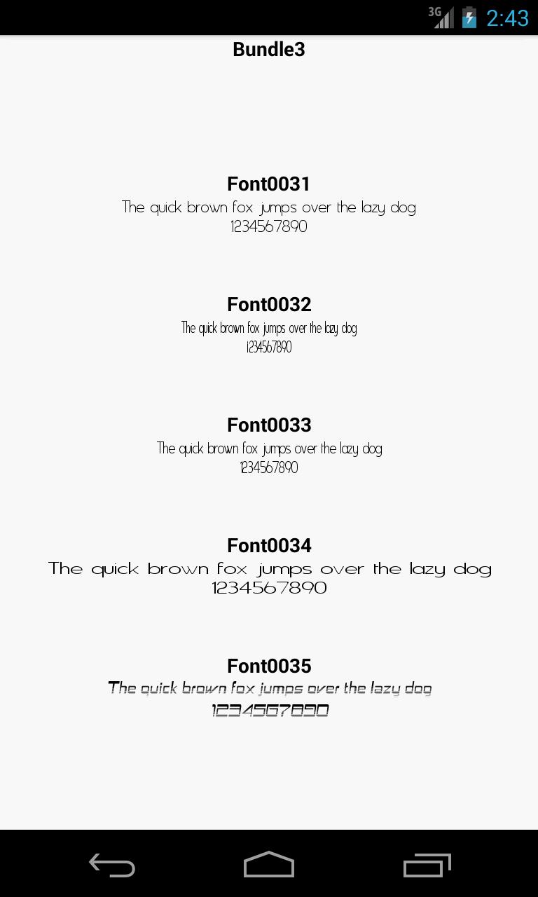 Fonts for FlipFont 3