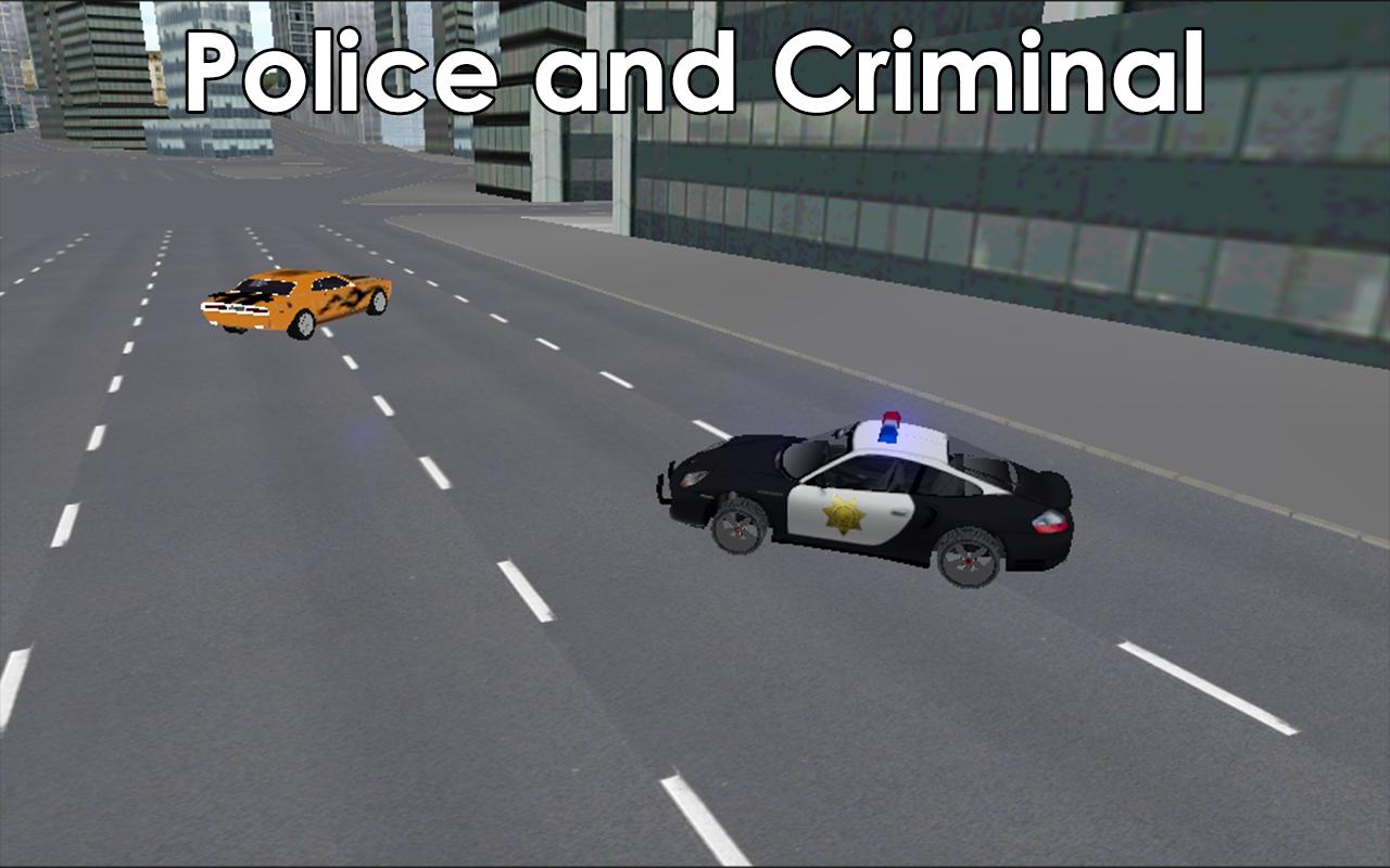 Fast Police Car Criminal Chase