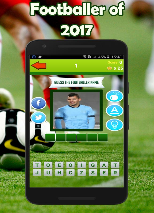 Football Player Quiz 2017