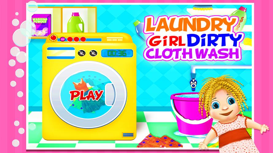 Laundry Girl Dirty Cloth Wash