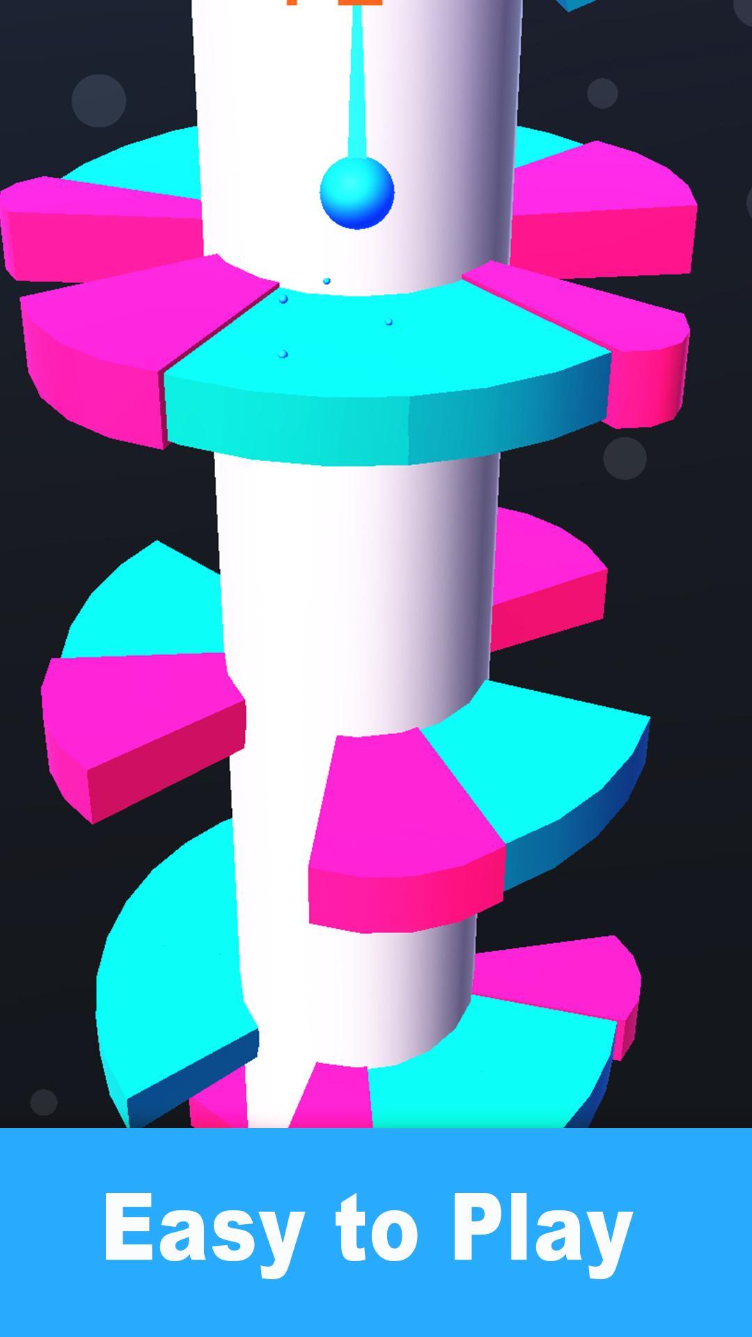 Helix Spiral Jump Balls : Fire Helix Ball Jump