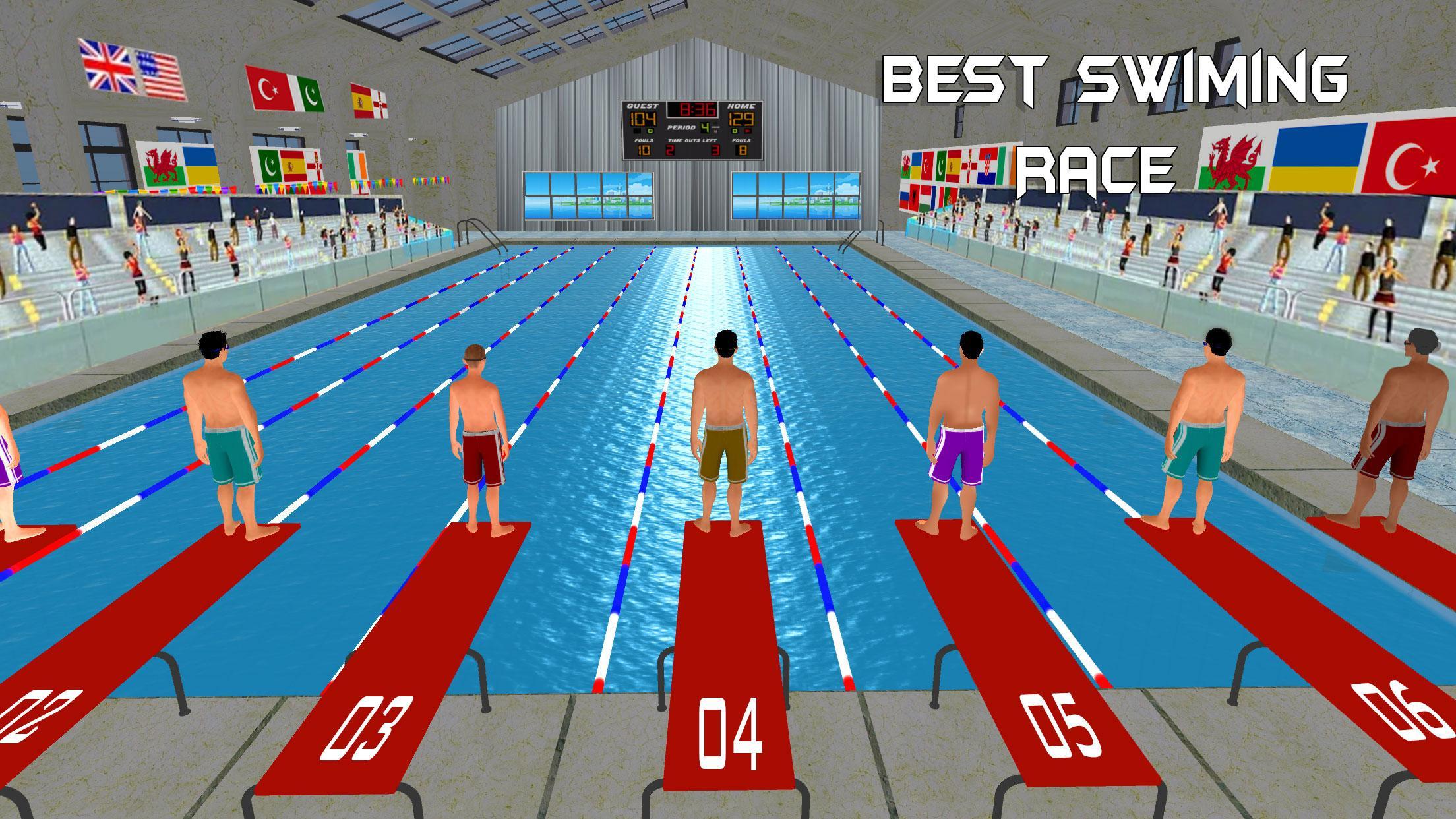 Real Water Swimming Pool Race Water Park Adventure