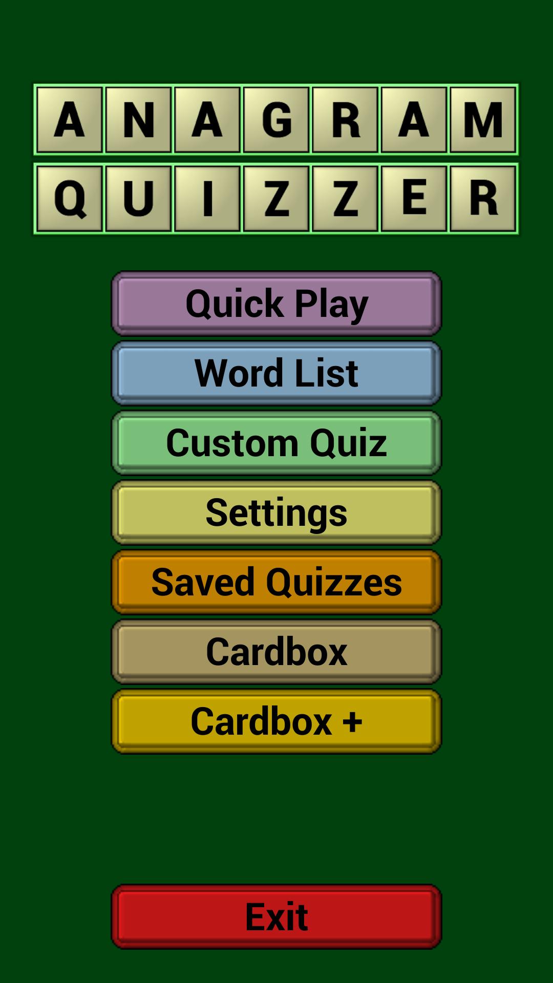 Anagram Quizzer